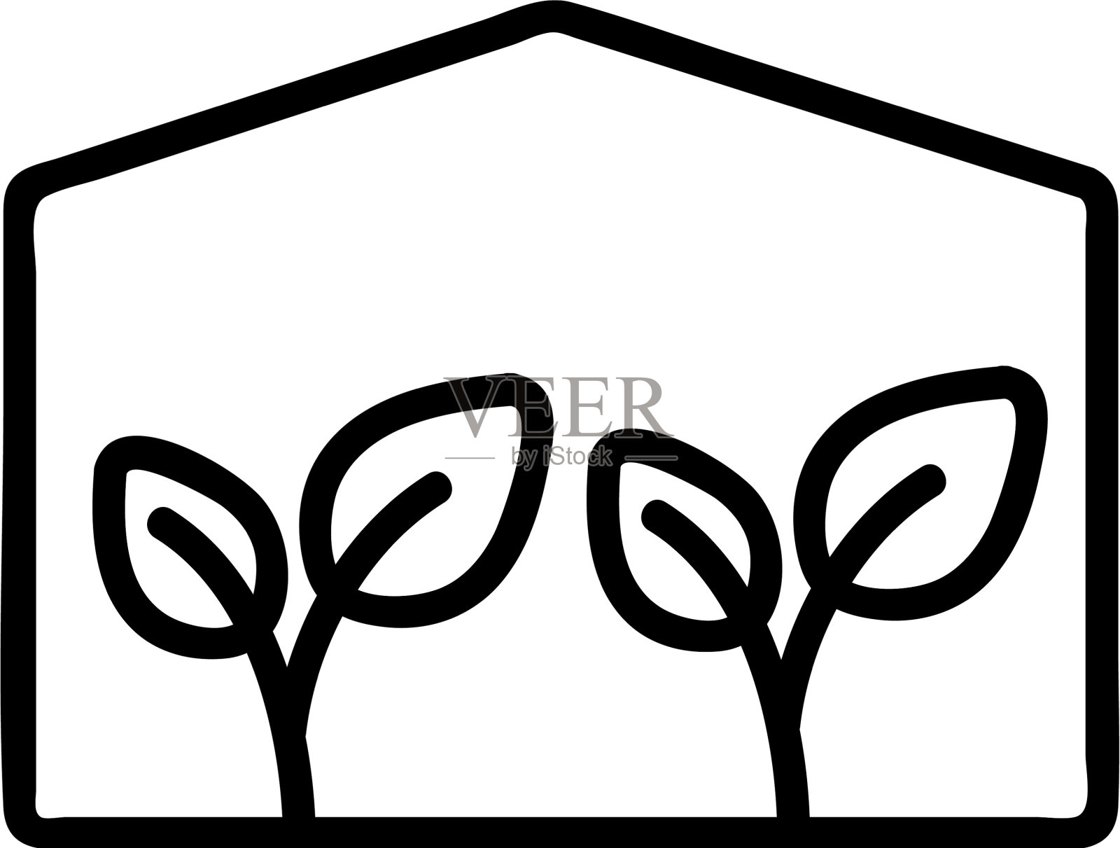 创新农场图标孤立轮廓设计元素图片