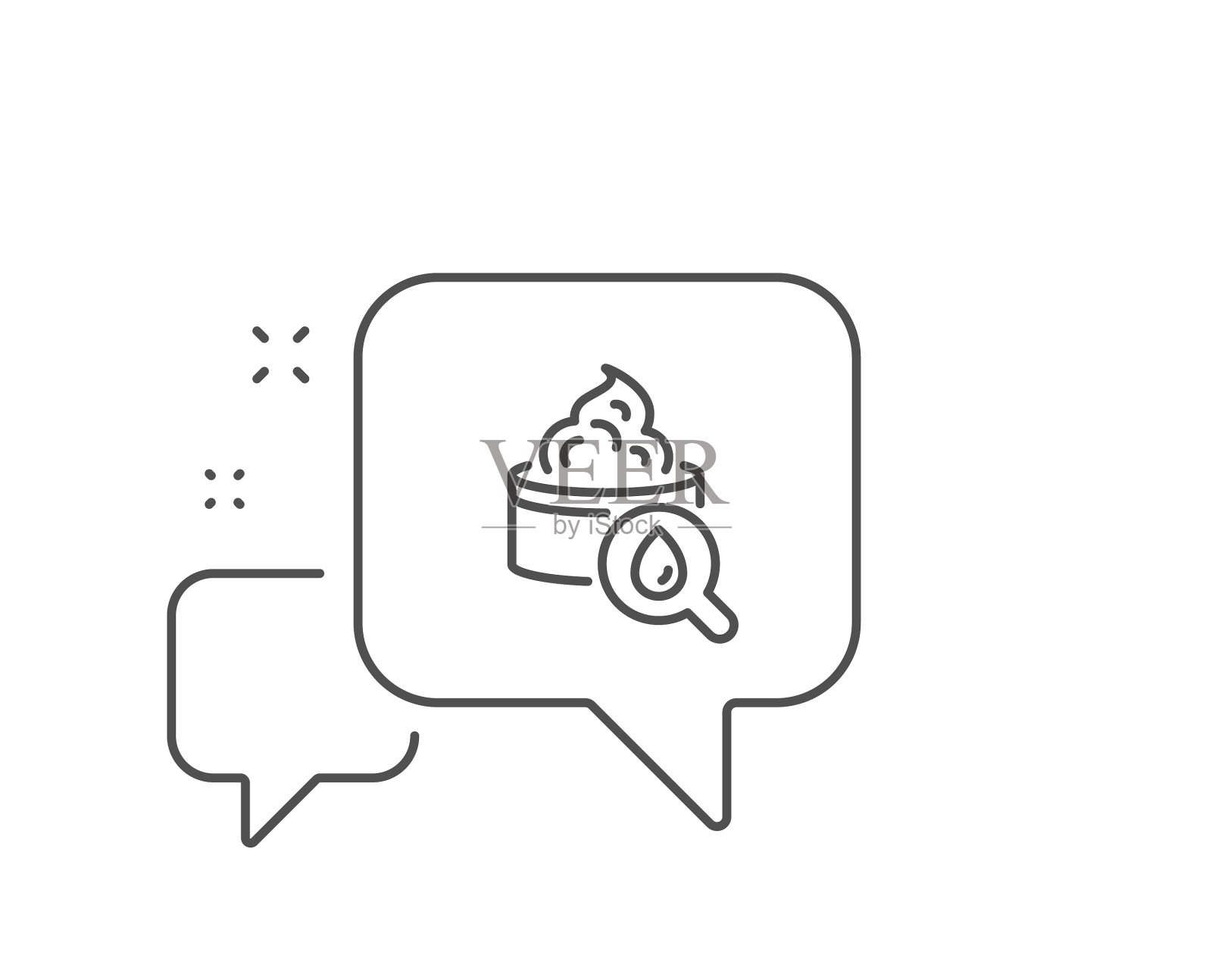 保湿面霜线条图标护肤标志插画图片素材