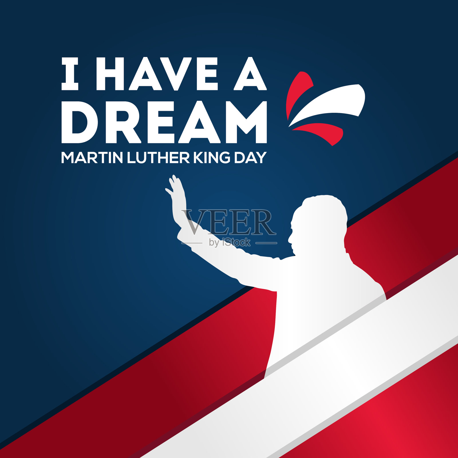 我有一个梦想马丁·路德·金日设计插画图片素材