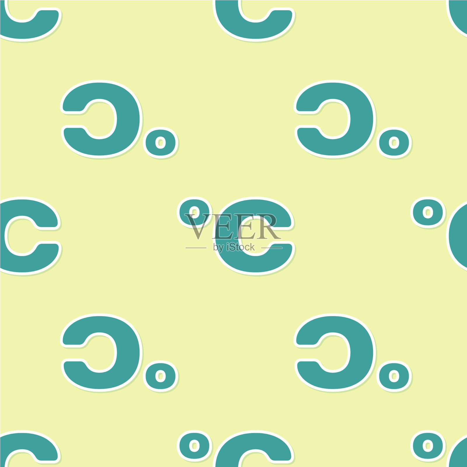 绿色摄氏图标隔离无缝图案上插画图片素材