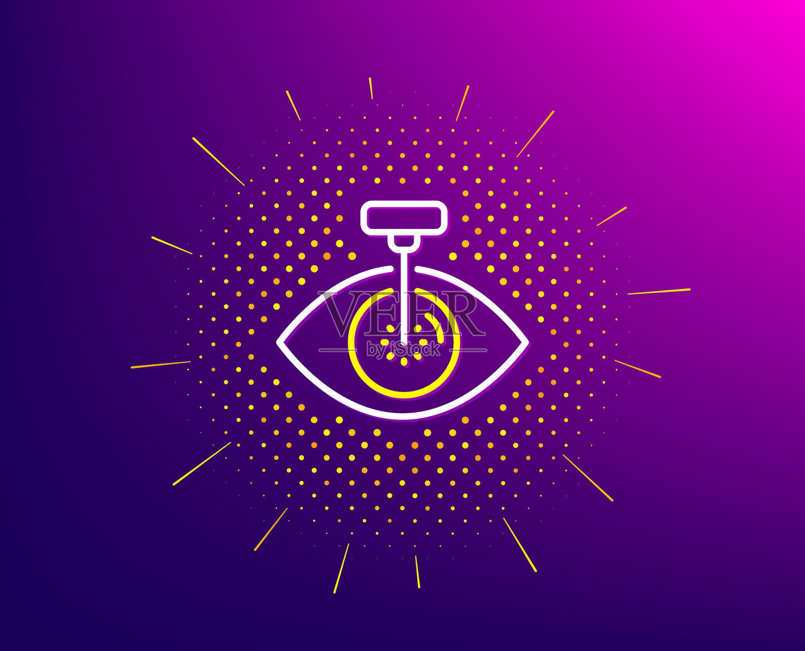 眼科激光手术线标志眼科医生临床标志插画图片素材