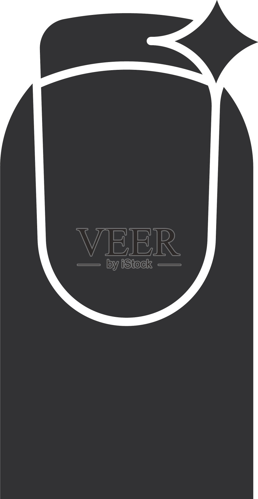 指甲抛光字形图标图标素材