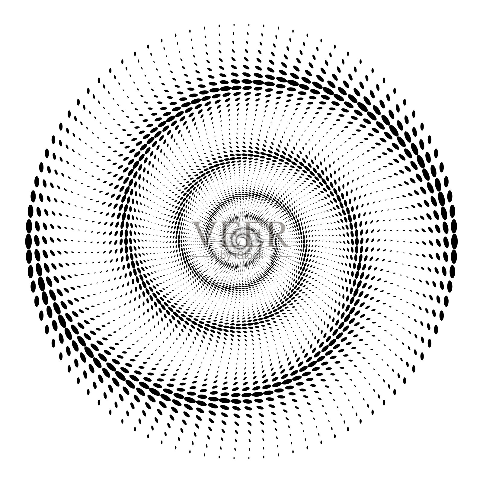 带点的半色调螺旋图案或纹理设计元素图片