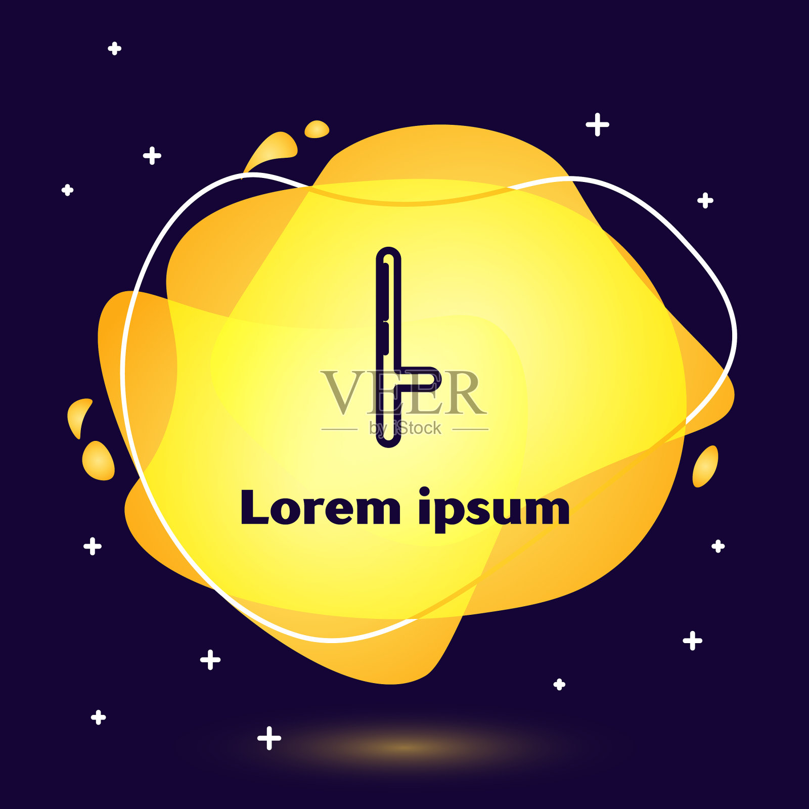 警戒线黑线上隔离着橡皮警棍插画图片素材