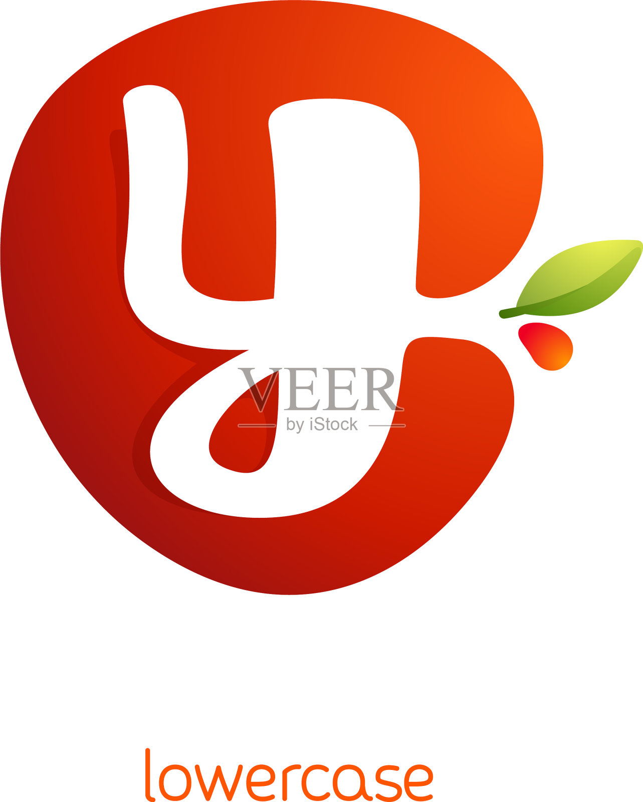 鲜榨果汁的小写字母y标志插画图片素材
