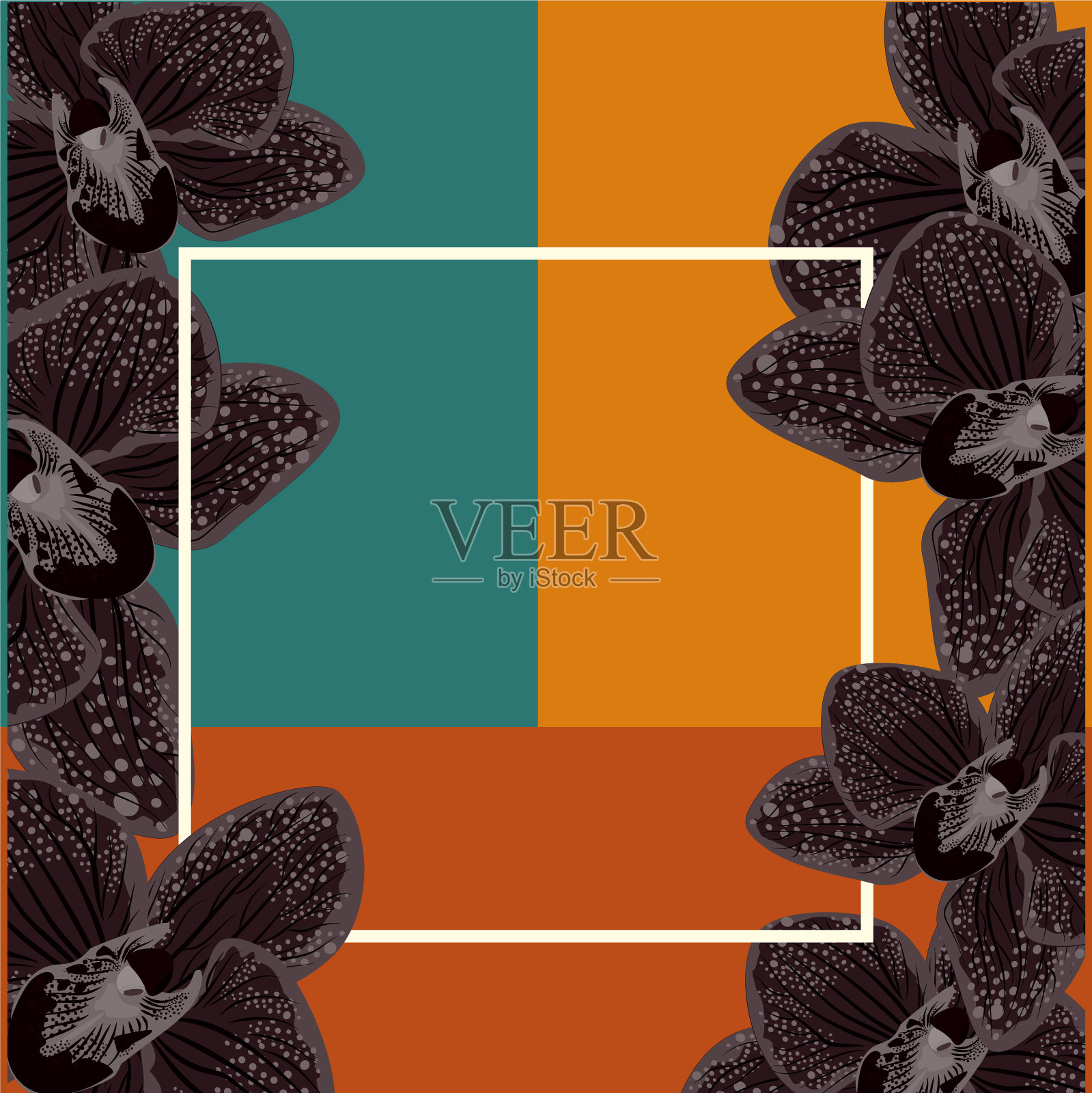 黑兰抽花自然壁纸插画图片素材