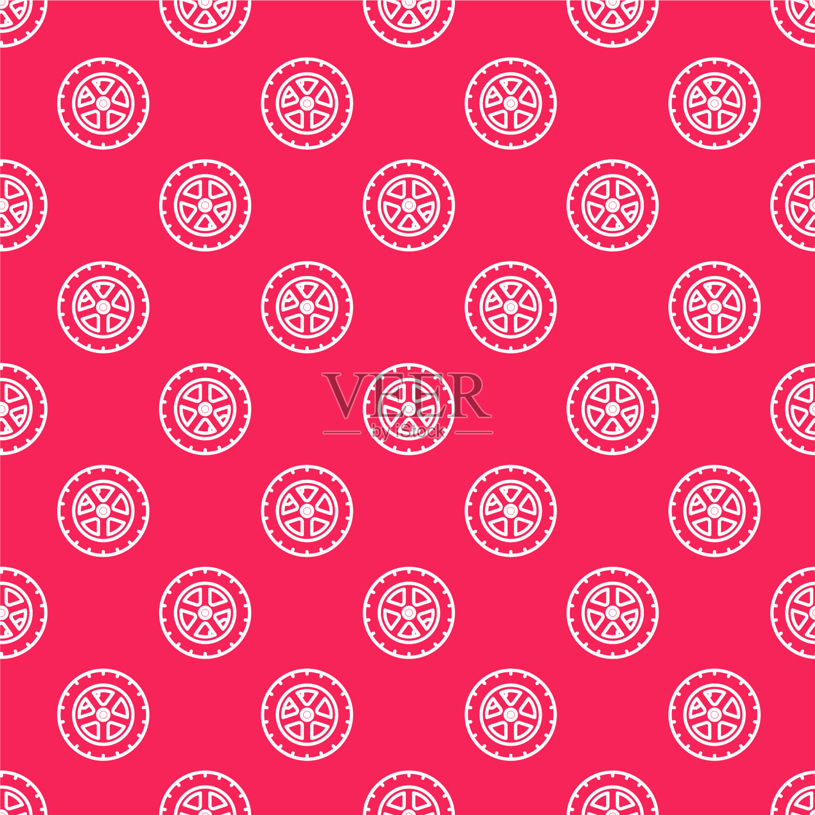 白线车轮图标隔离无缝插画图片素材