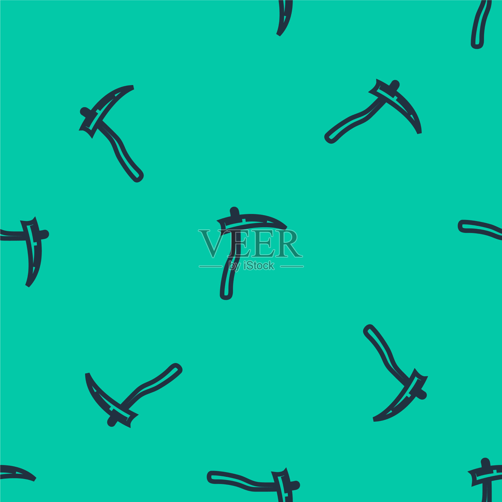 蓝线上sicyicon隔离无缝图案插画图片素材