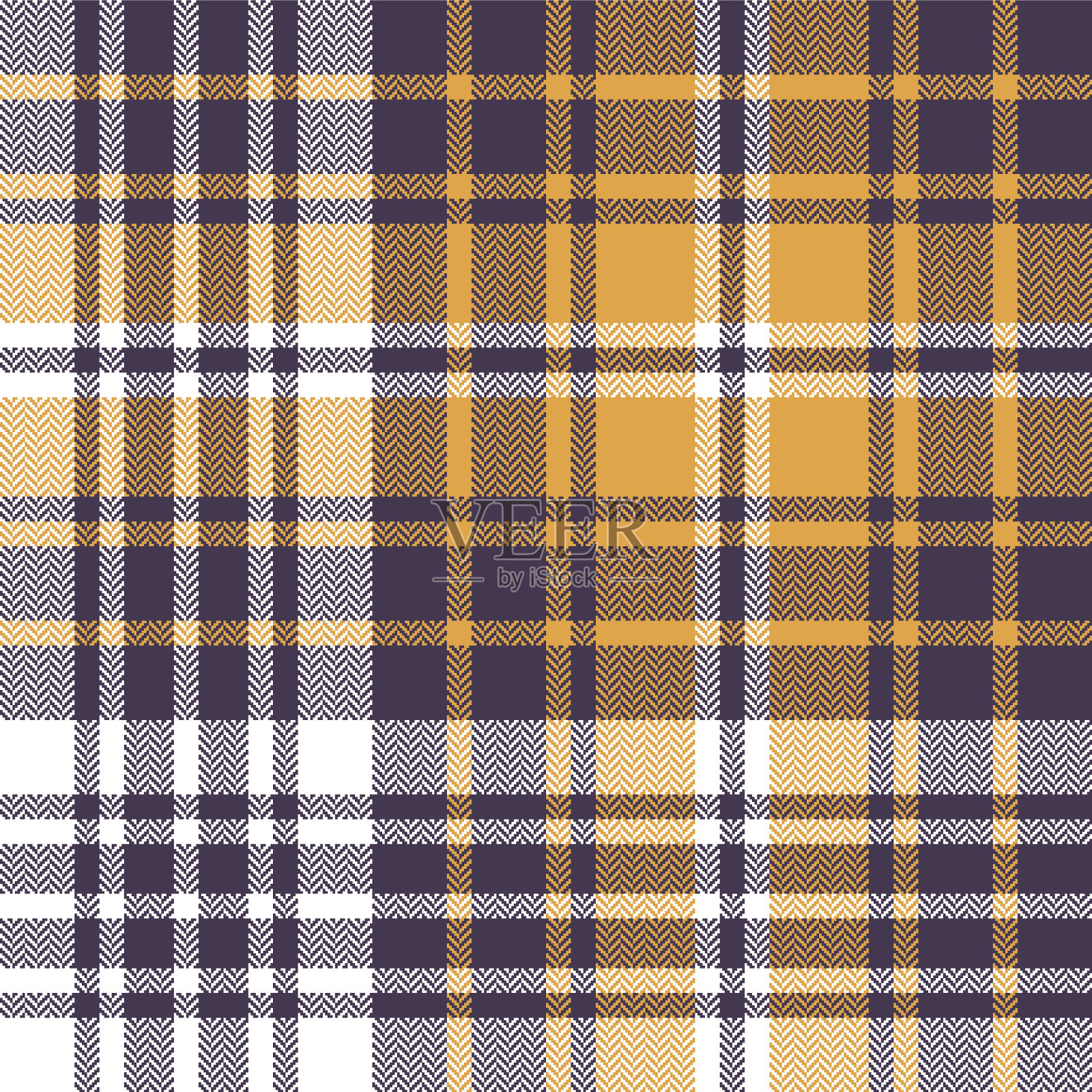 格子花格图案背景紫黄色插画图片素材