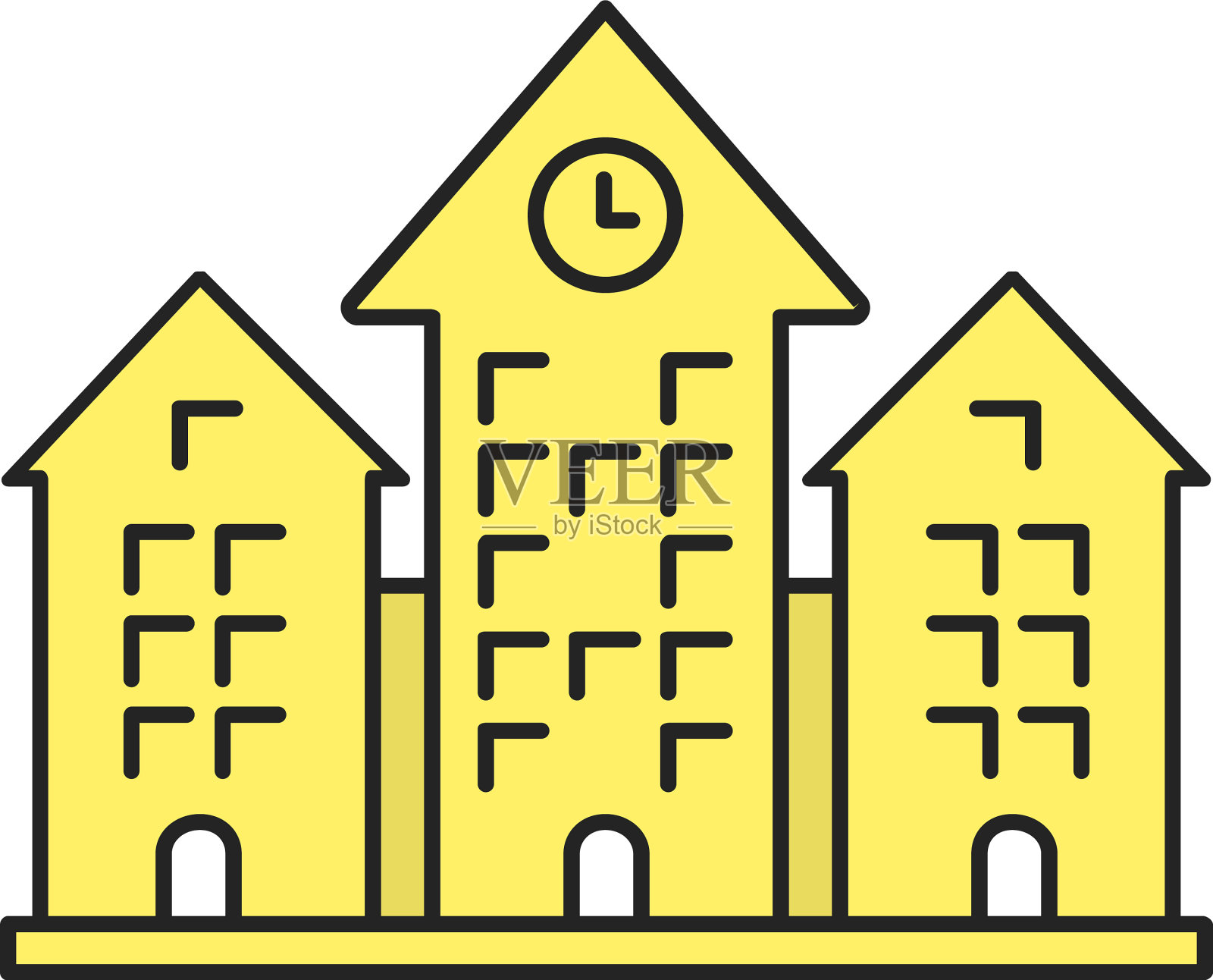 市政厅彩色图标图标素材