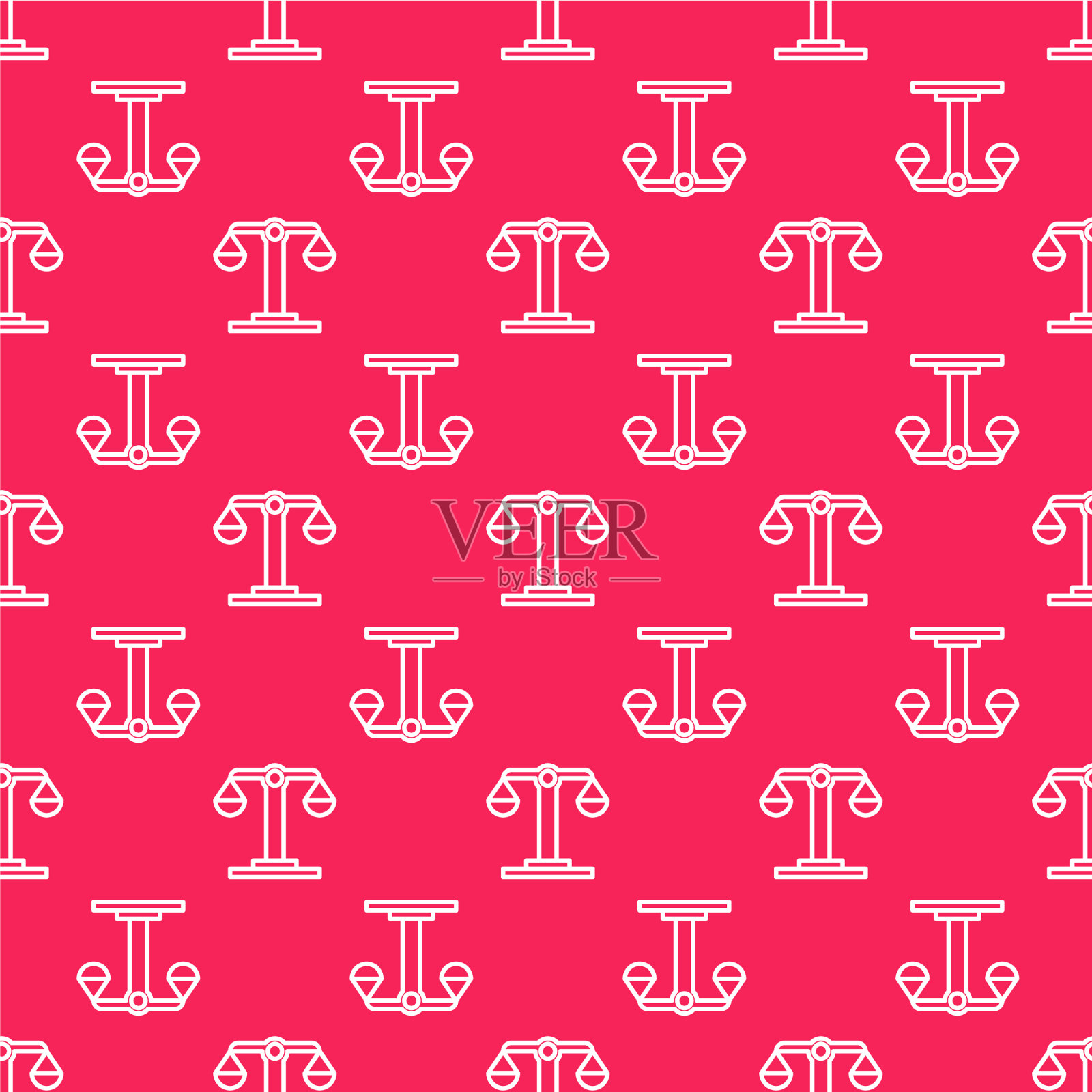 白线天秤座星座图标孤立插画图片素材