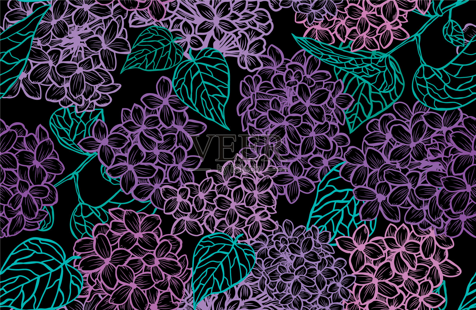花卉无缝模式插画图片素材