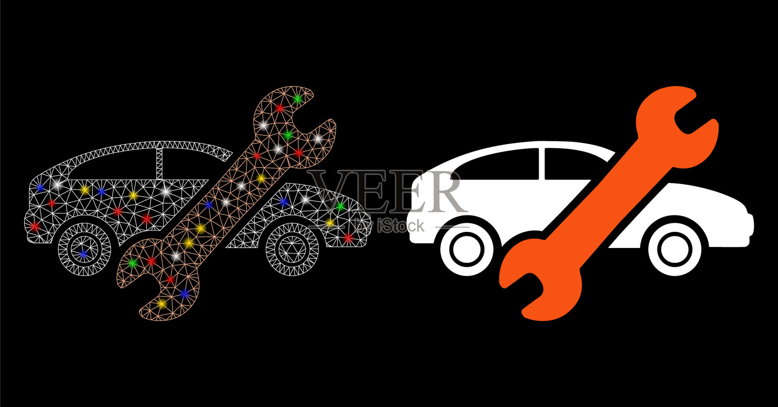 耀斑网修车网用耀斑图标插画图片素材