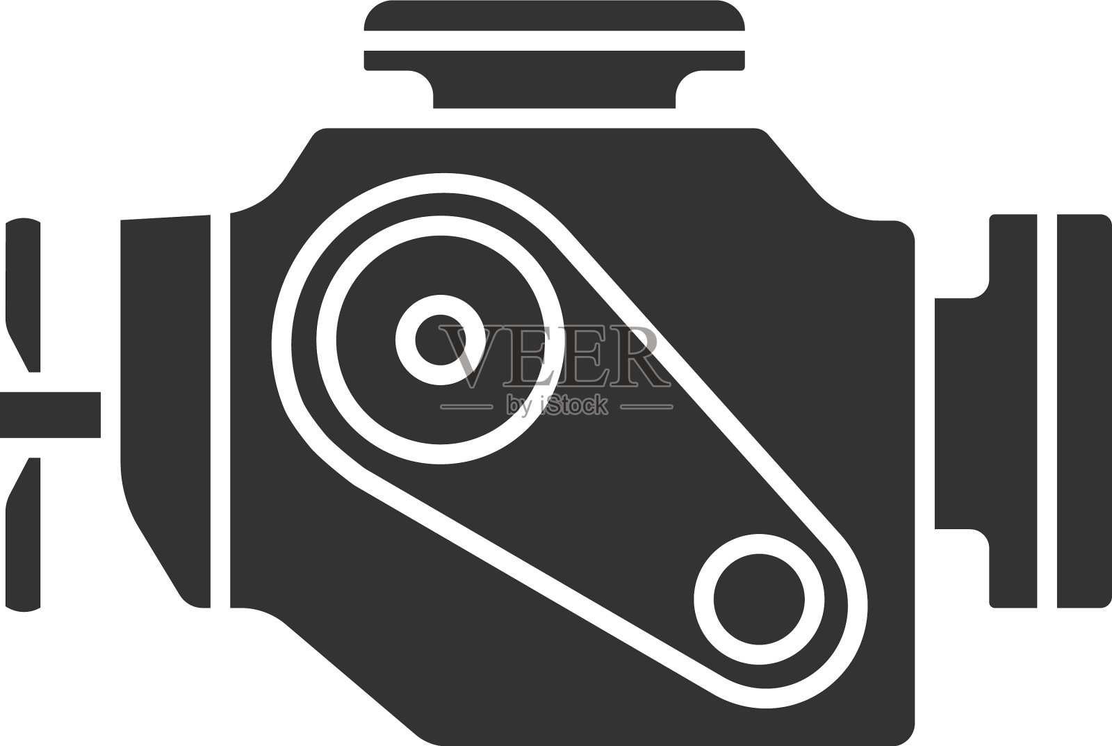 汽车引擎字形图标图标素材