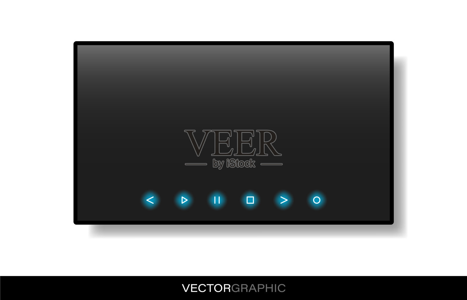 电视显示模板一黑色媒体插画图片素材