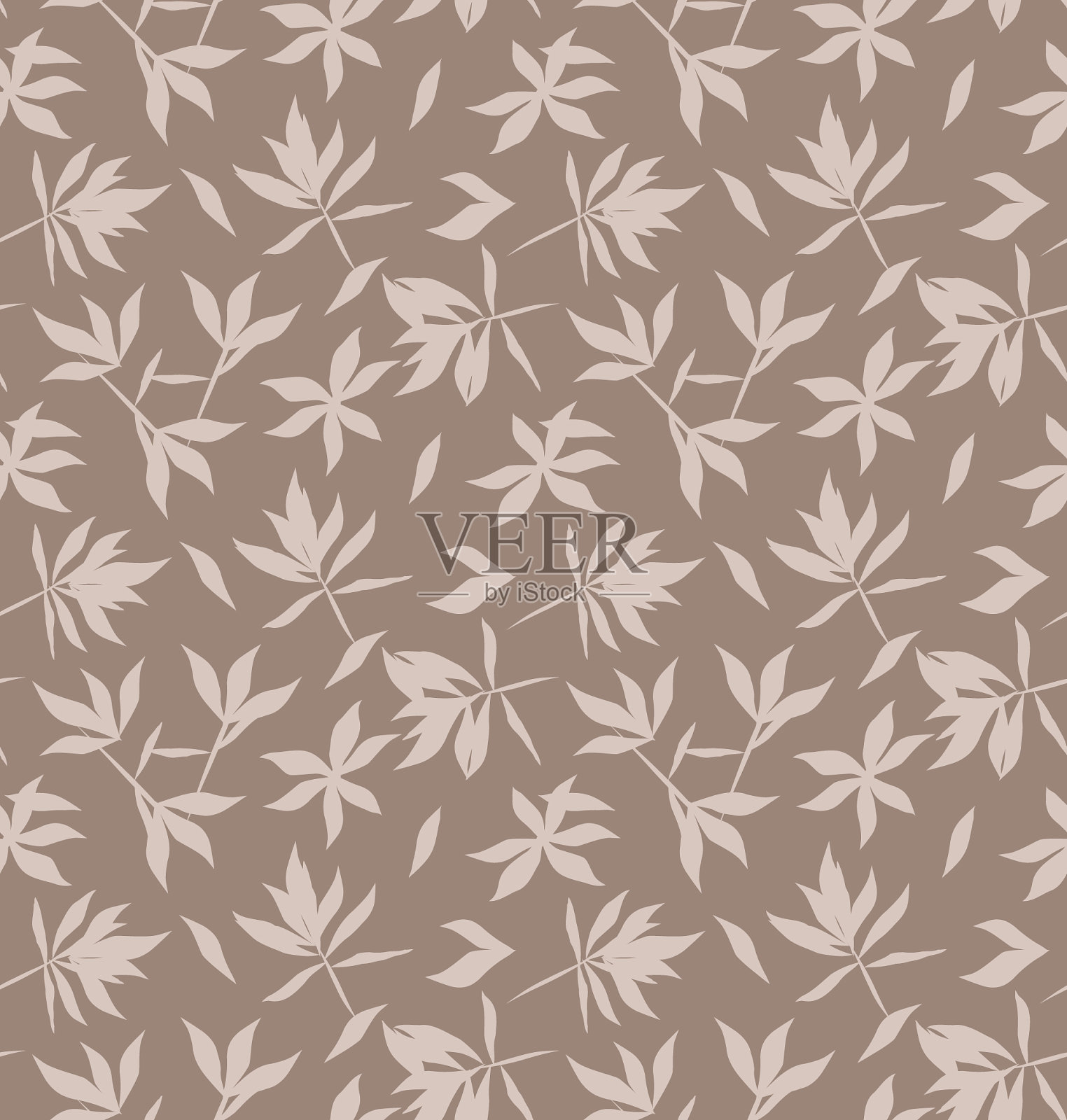 五彩缤纷的热带花卉无缝图案插画图片素材