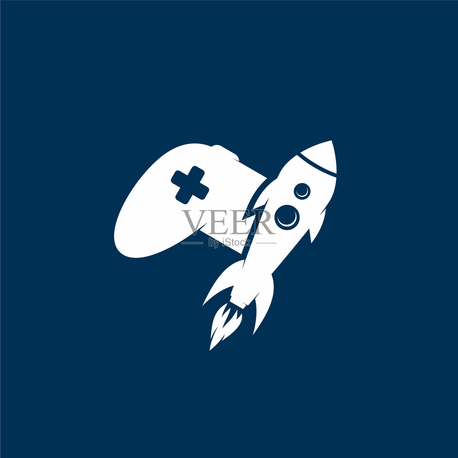 火箭游戏控制台涡轮加速操纵杆插画图片素材