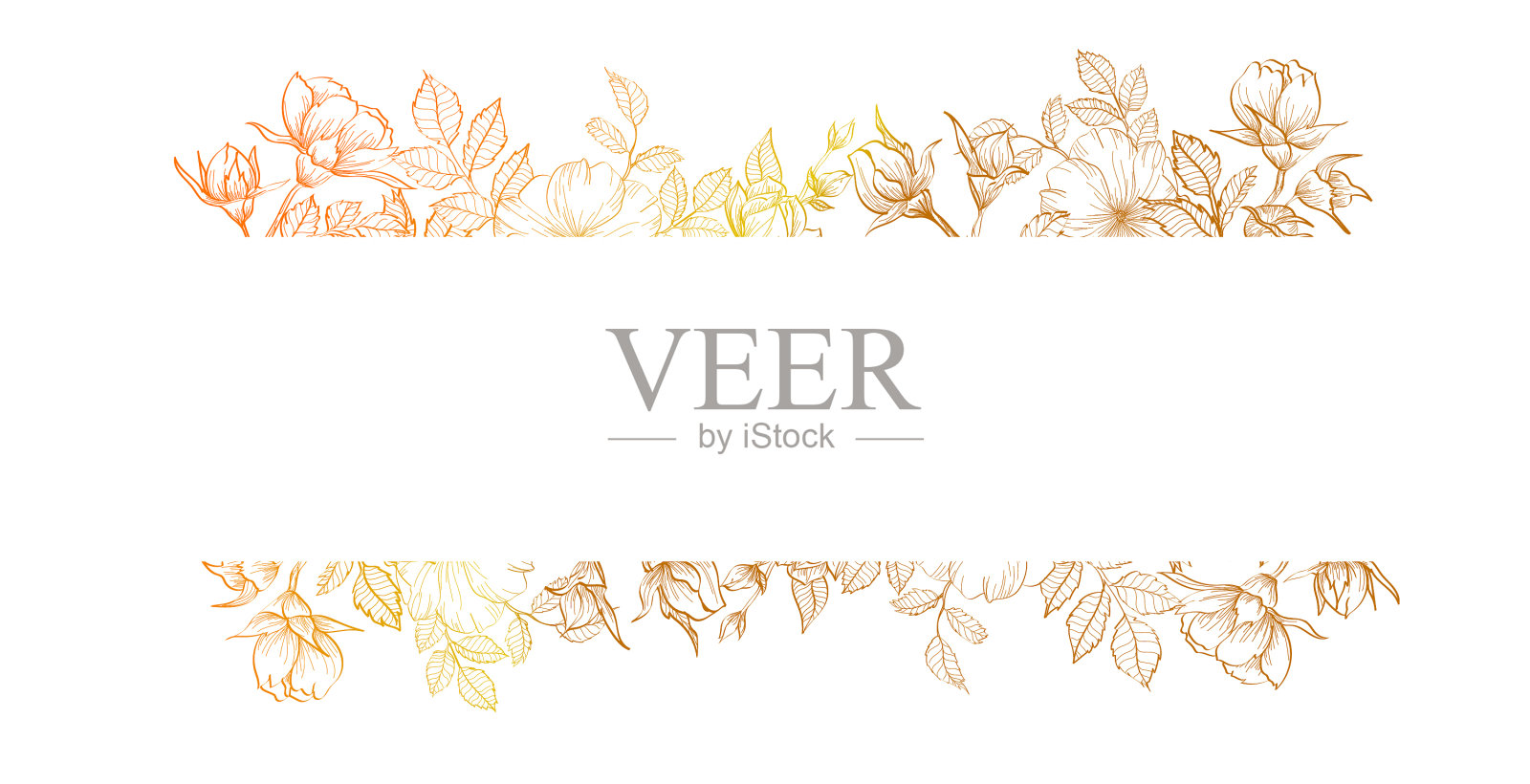 横幅空白页2插画图片素材