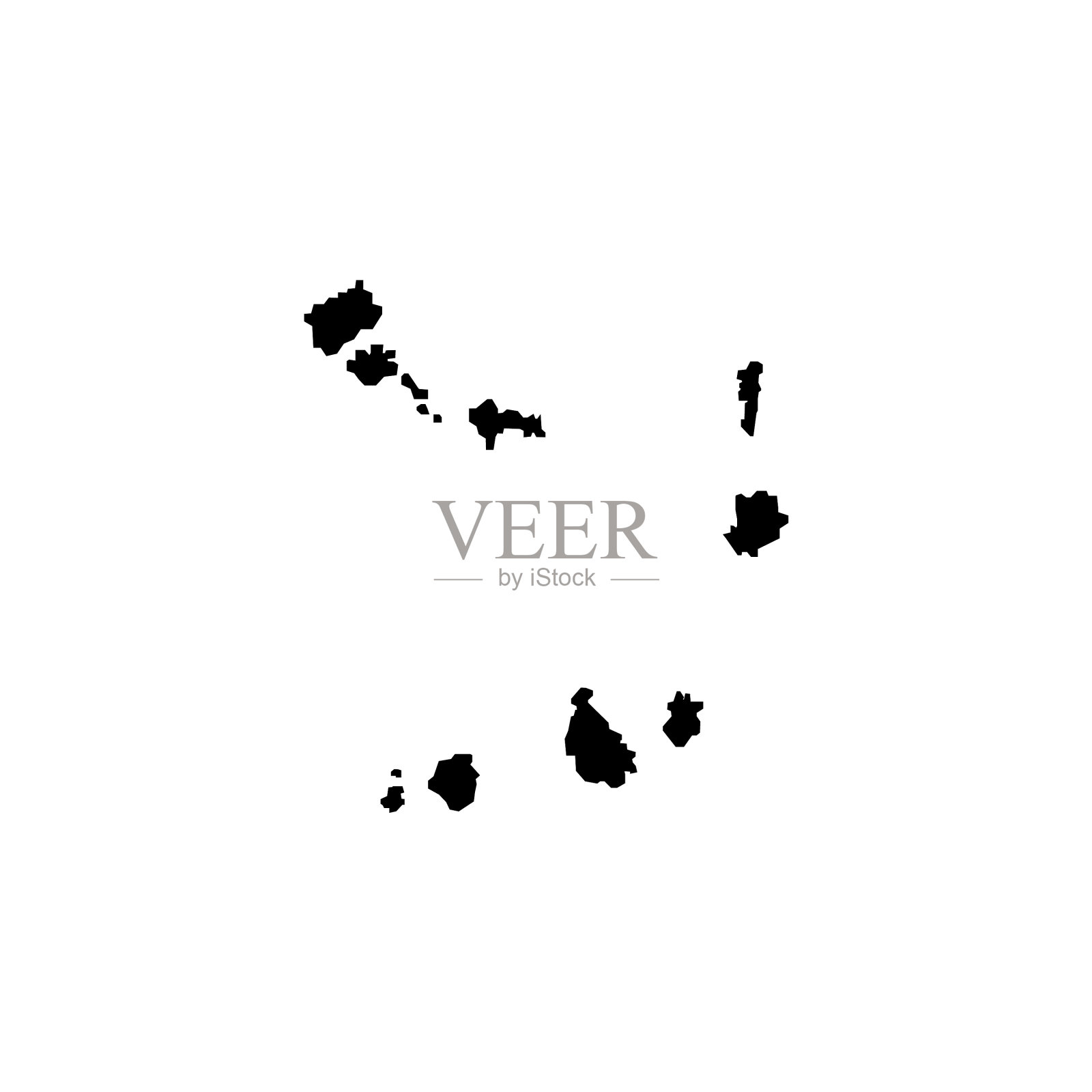 佛得角地图充满黑色eps标志插画图片素材