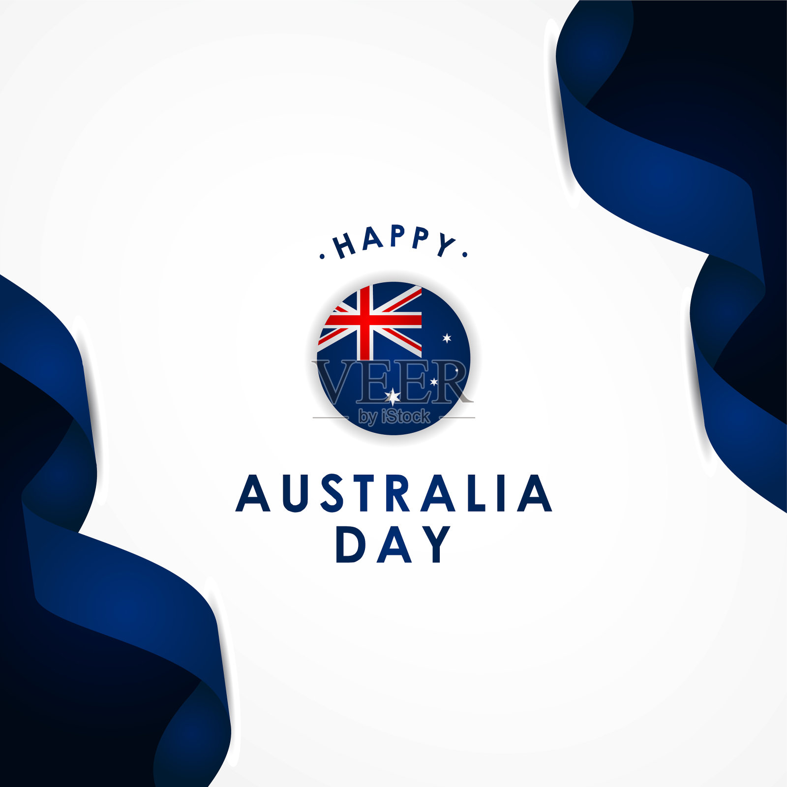 快乐澳大利亚日设计模板背景插画图片素材