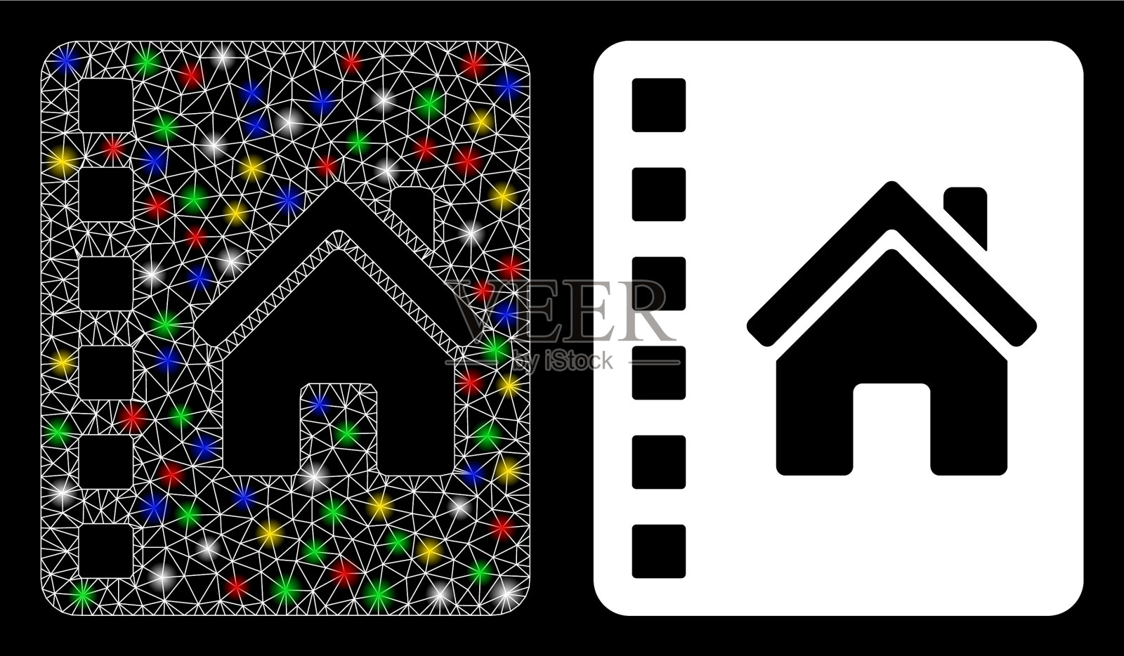 耀斑网格网络物业目录图标耀斑图标素材