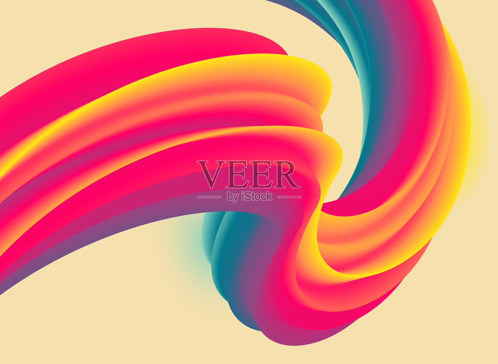 色彩斑斓的流插画图片素材