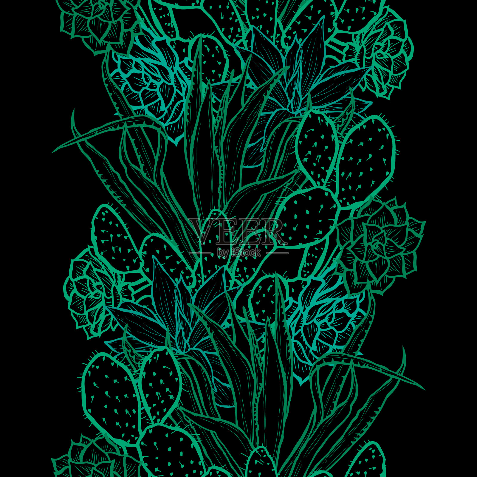 花卉无缝模式插画图片素材