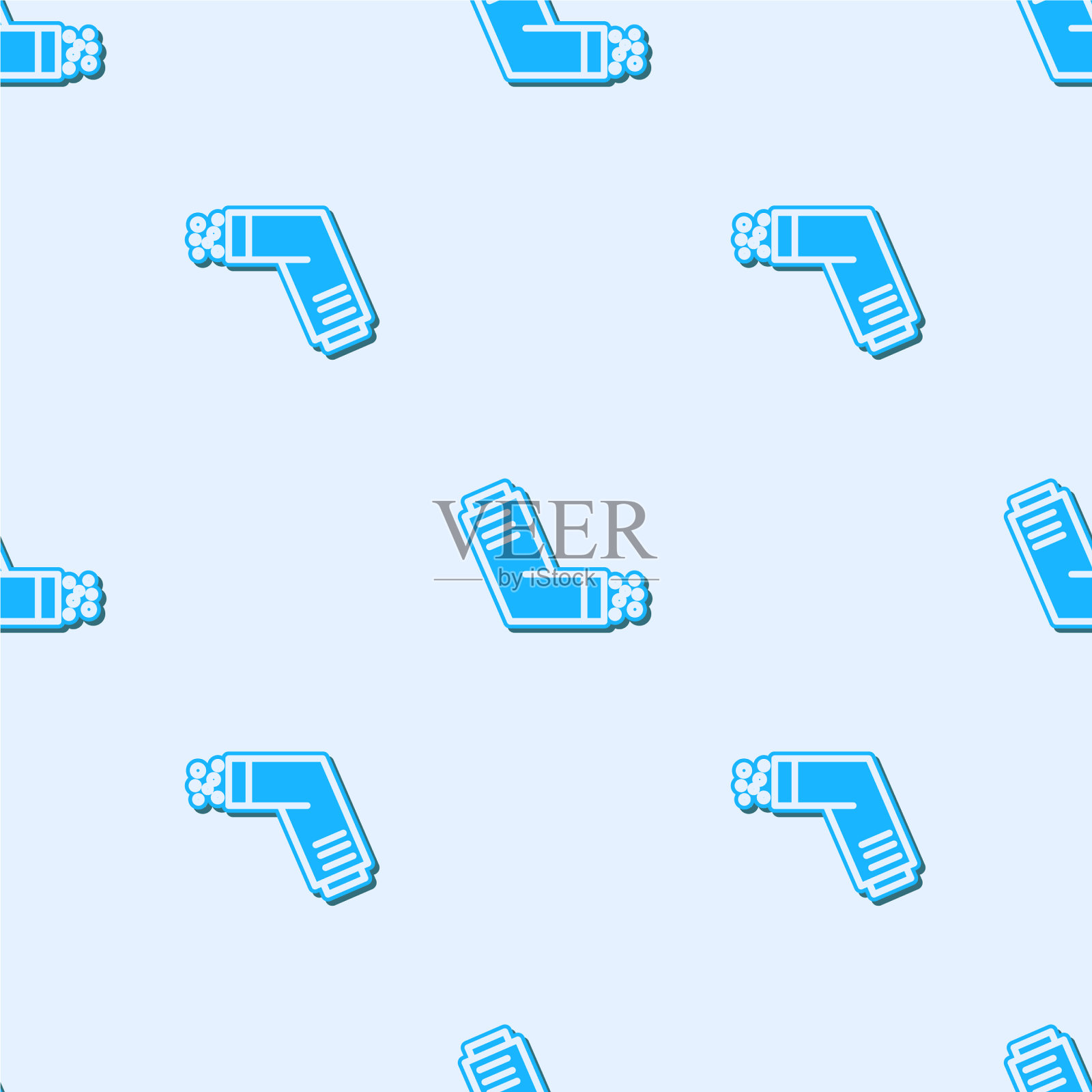 蓝线吸入器图标隔离无缝模式插画图片素材