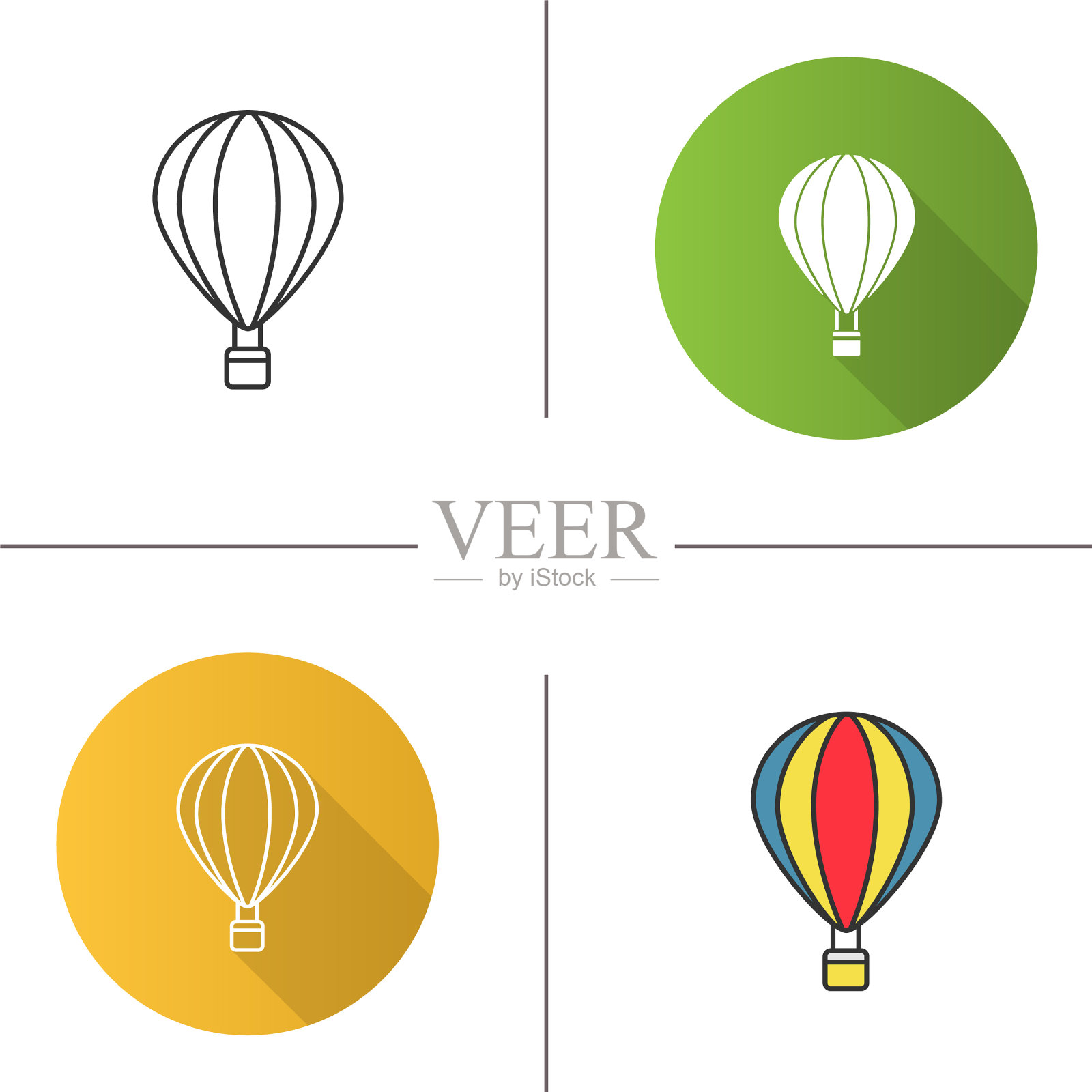 热气球图标图标素材