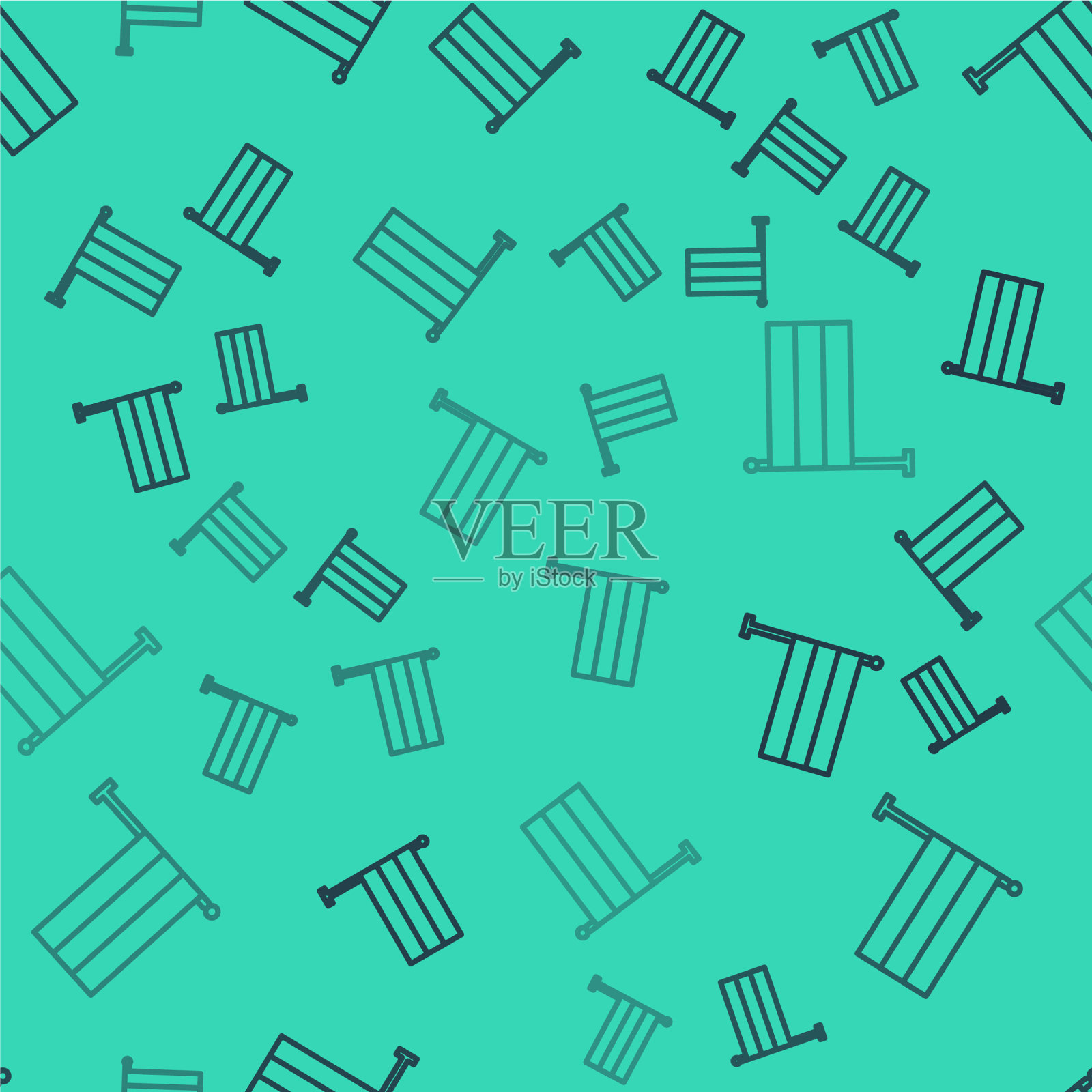 黑线国家德国国旗图标孤立插画图片素材