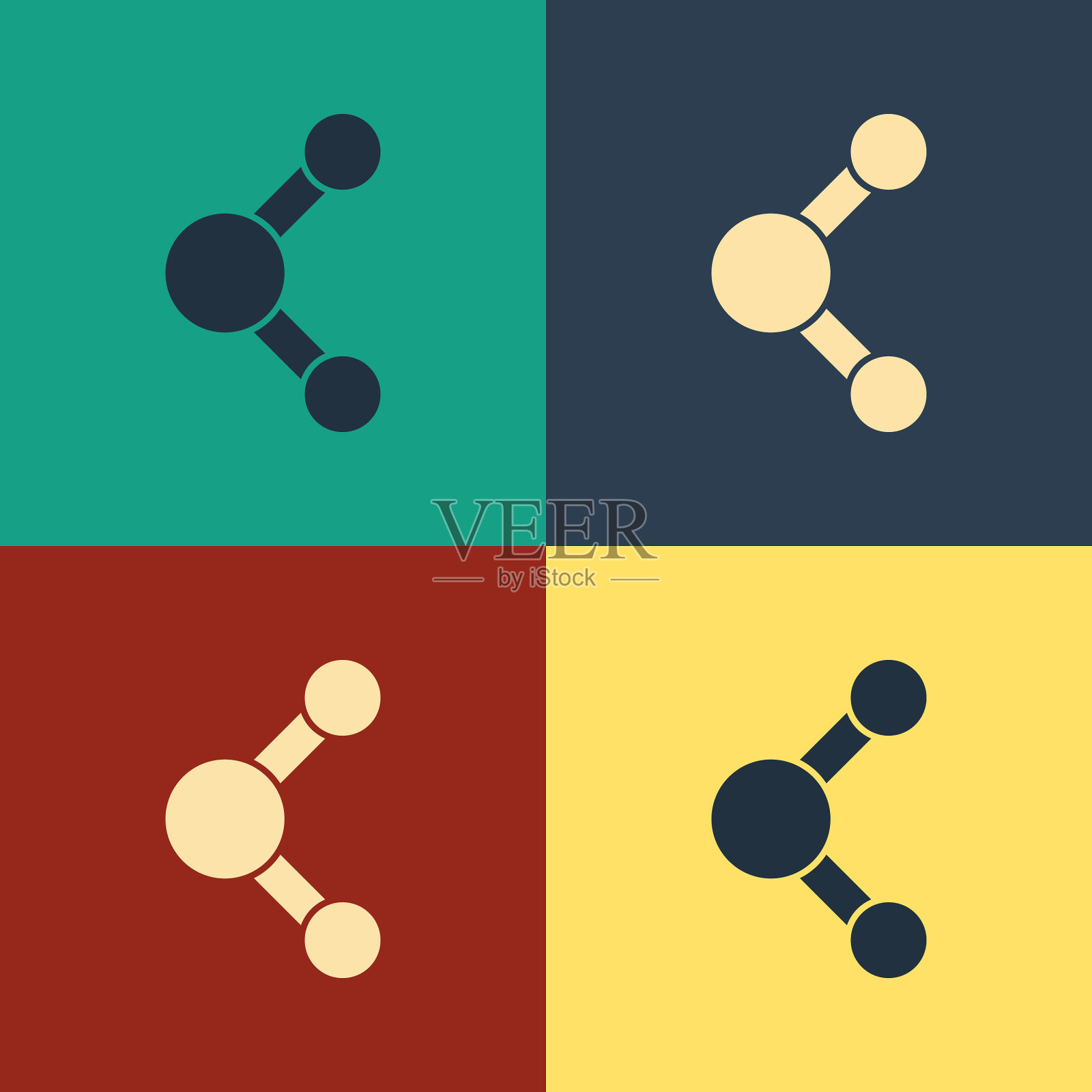 颜色共享图标孤立的颜色背景图标素材