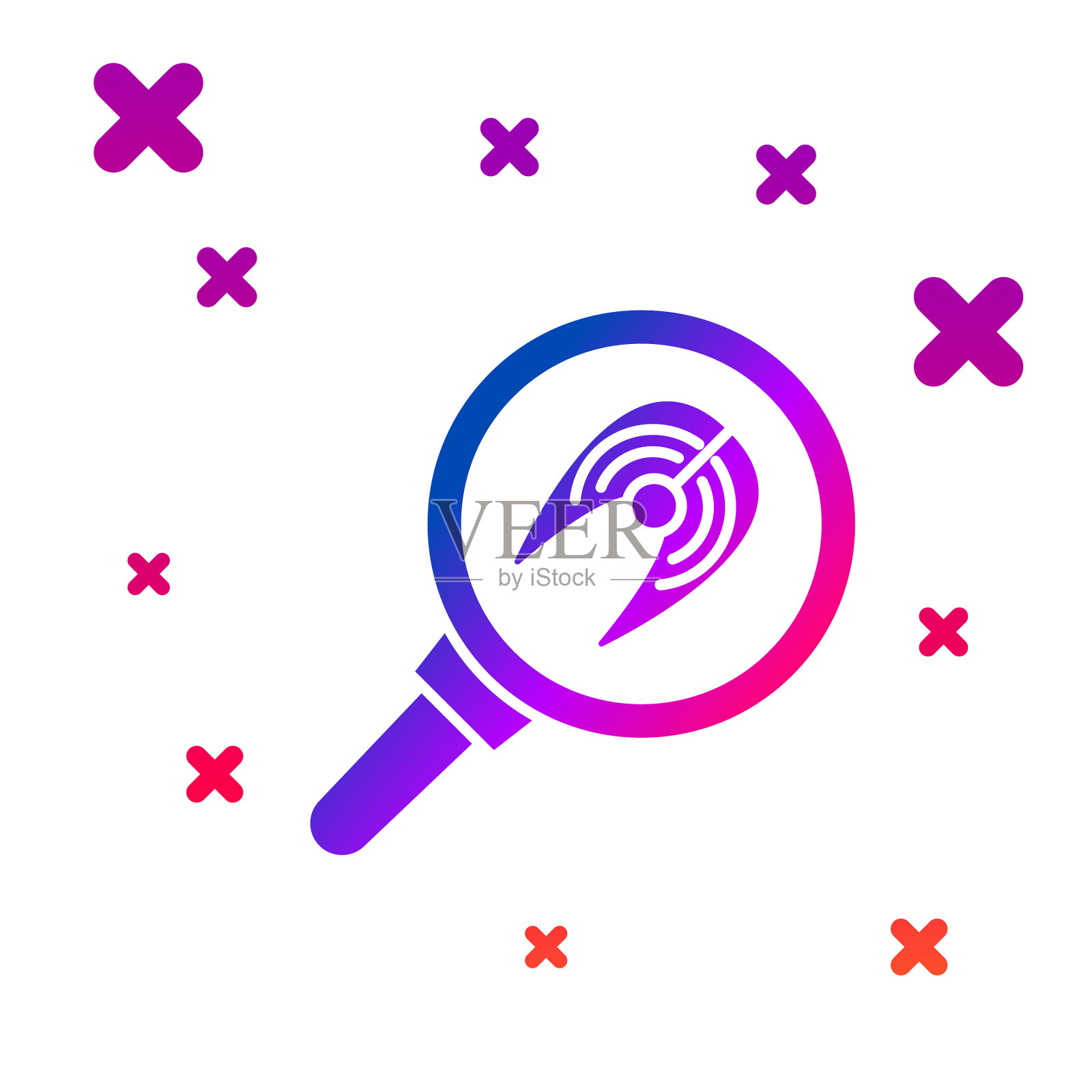 彩色鱼排在煎锅图标孤立图标素材