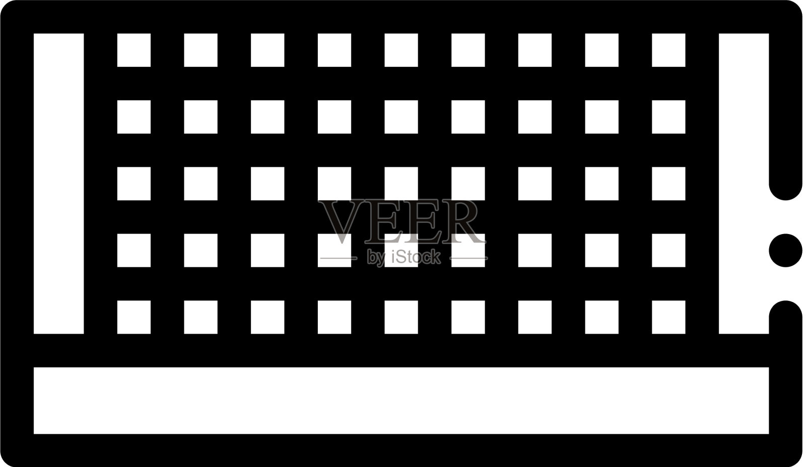 网球场网图标轮廓图标素材