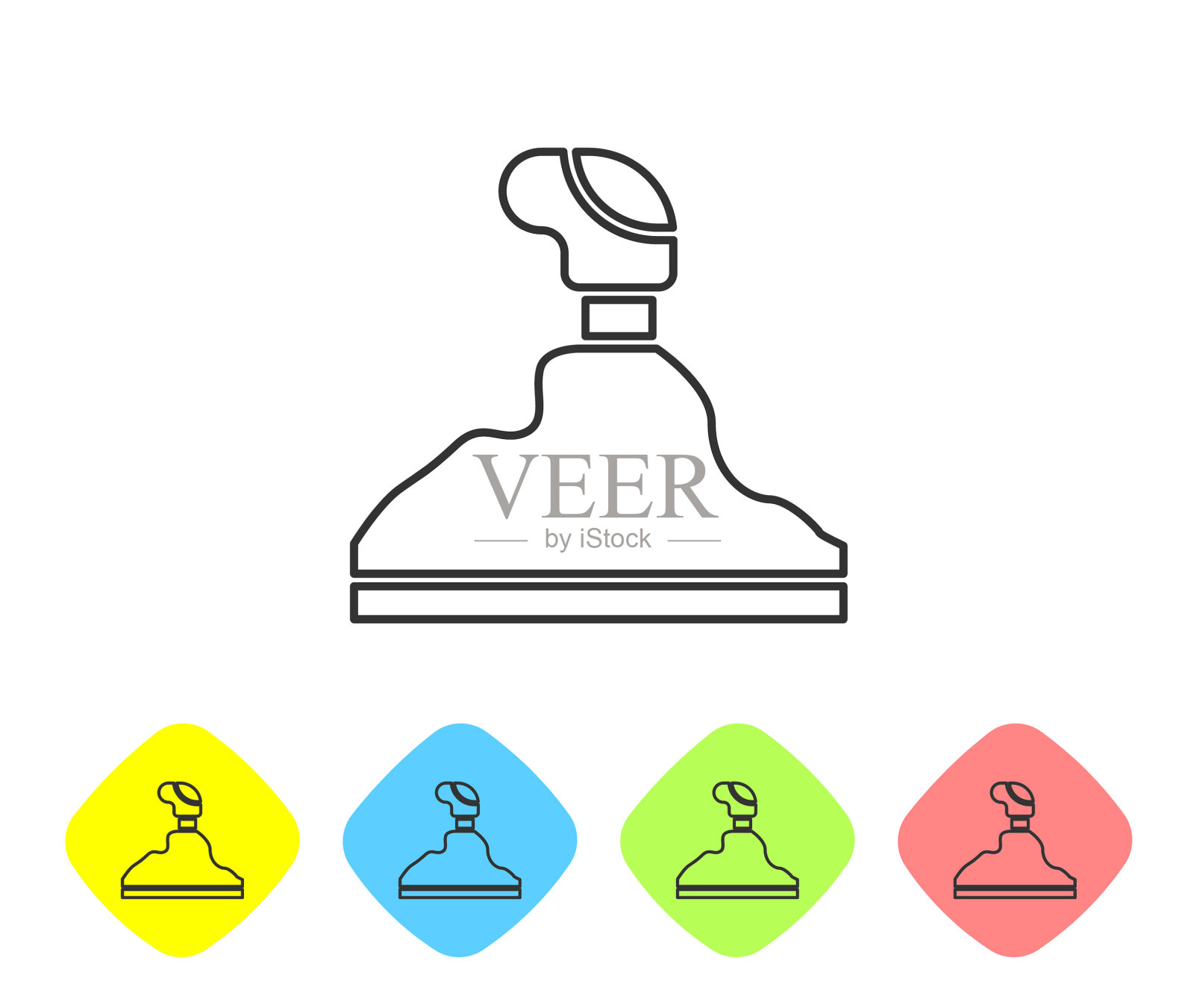 灰色线换挡图标隔离在白色图标素材