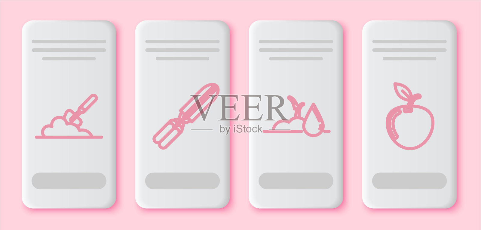 设行花园泥铲、铁锹或铁铲插画图片素材