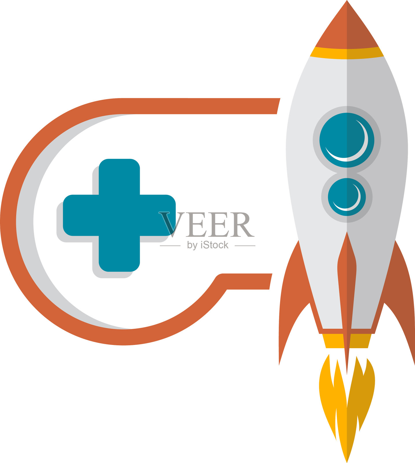 火箭游戏控制台涡轮加速操纵杆插画图片素材