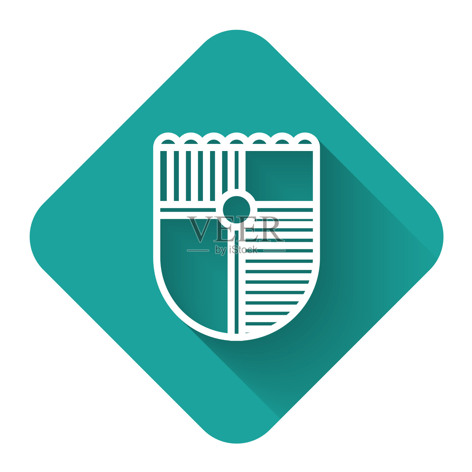 盾牌白线为游戏图标隔离用长图标素材