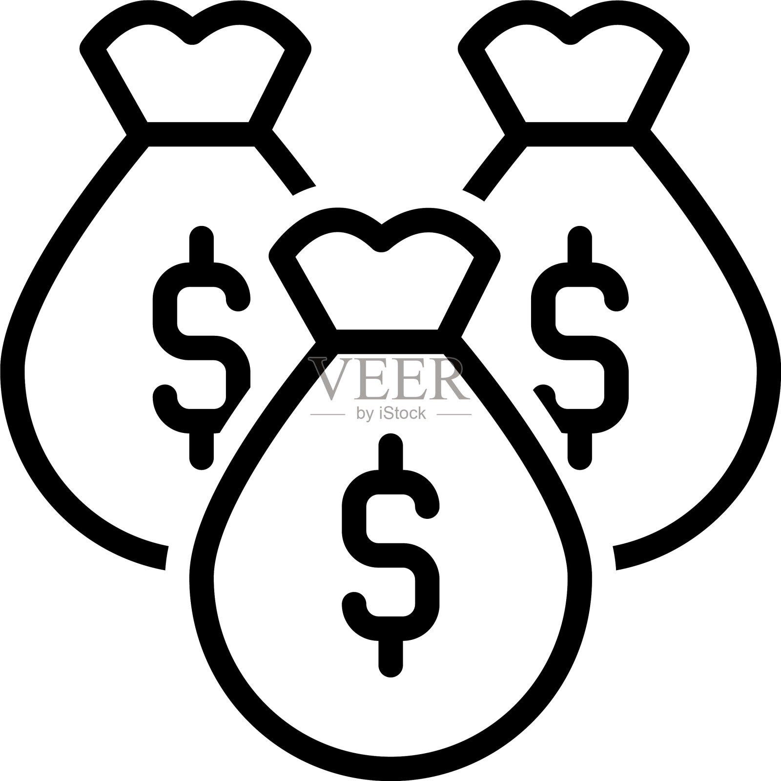 钱的袋子插画图片素材