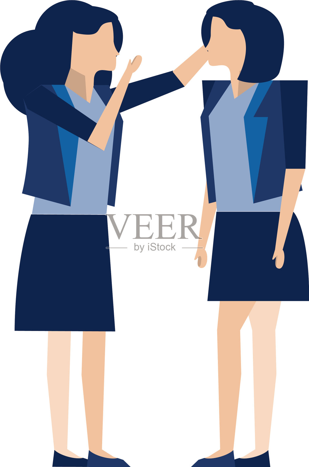 优雅的女商人化身角色插画图片素材