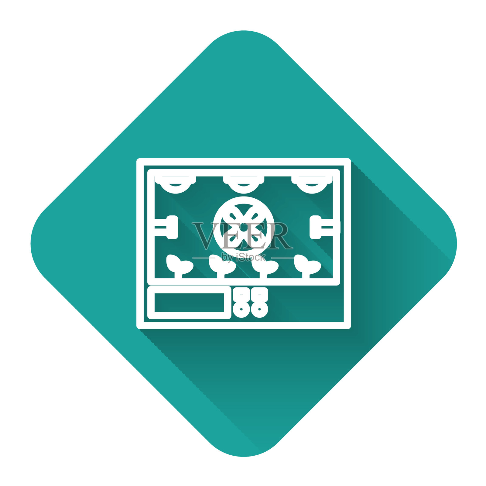 白线智能养殖技术——农场图标素材