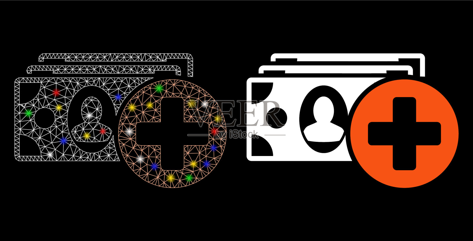 耀斑网体医疗费用图标图标素材