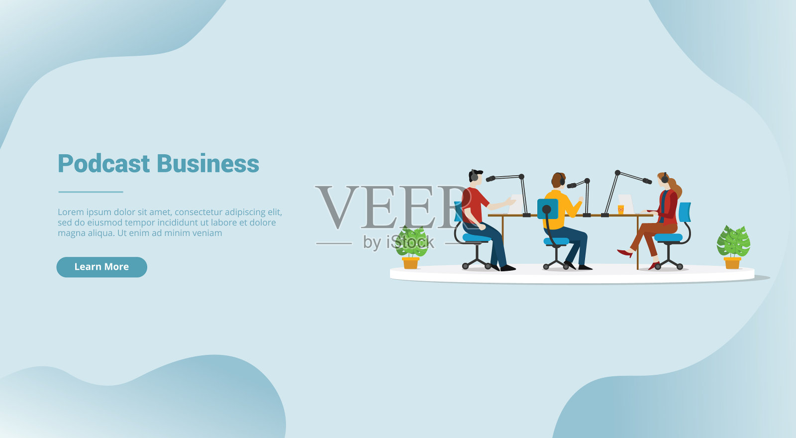 播客制作业务为网站模板设计模板素材