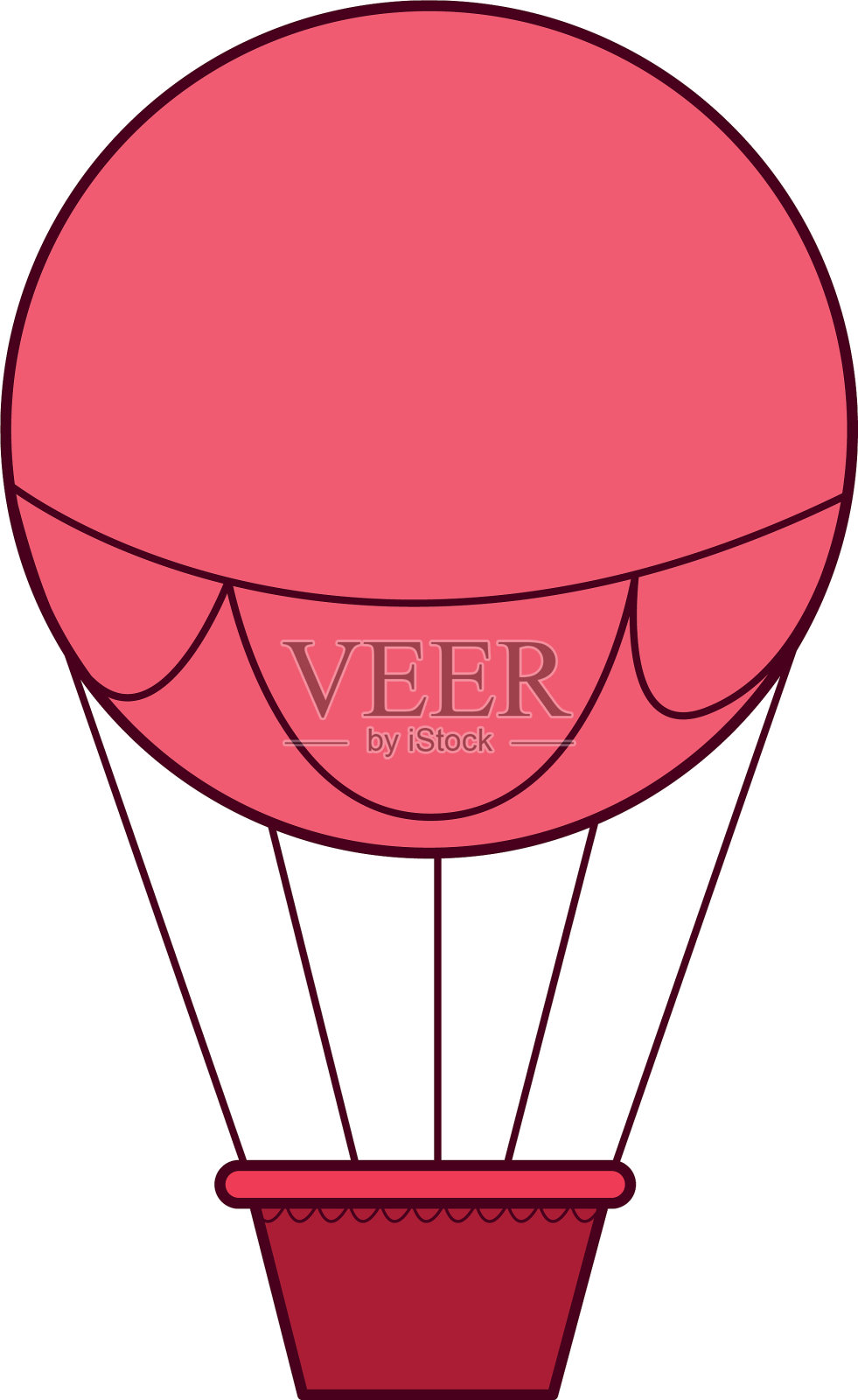 孤立热气球图标设计设计元素图片