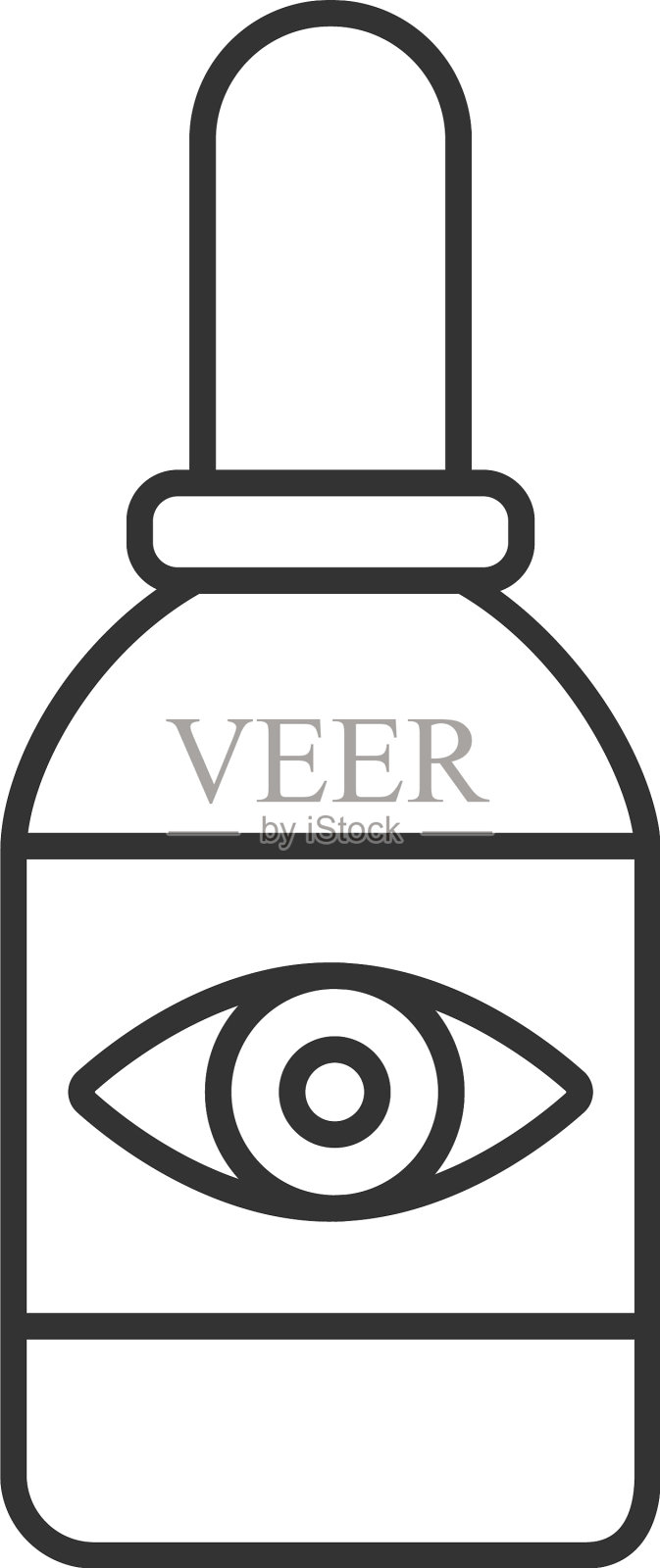 眼药水线性图标图标素材