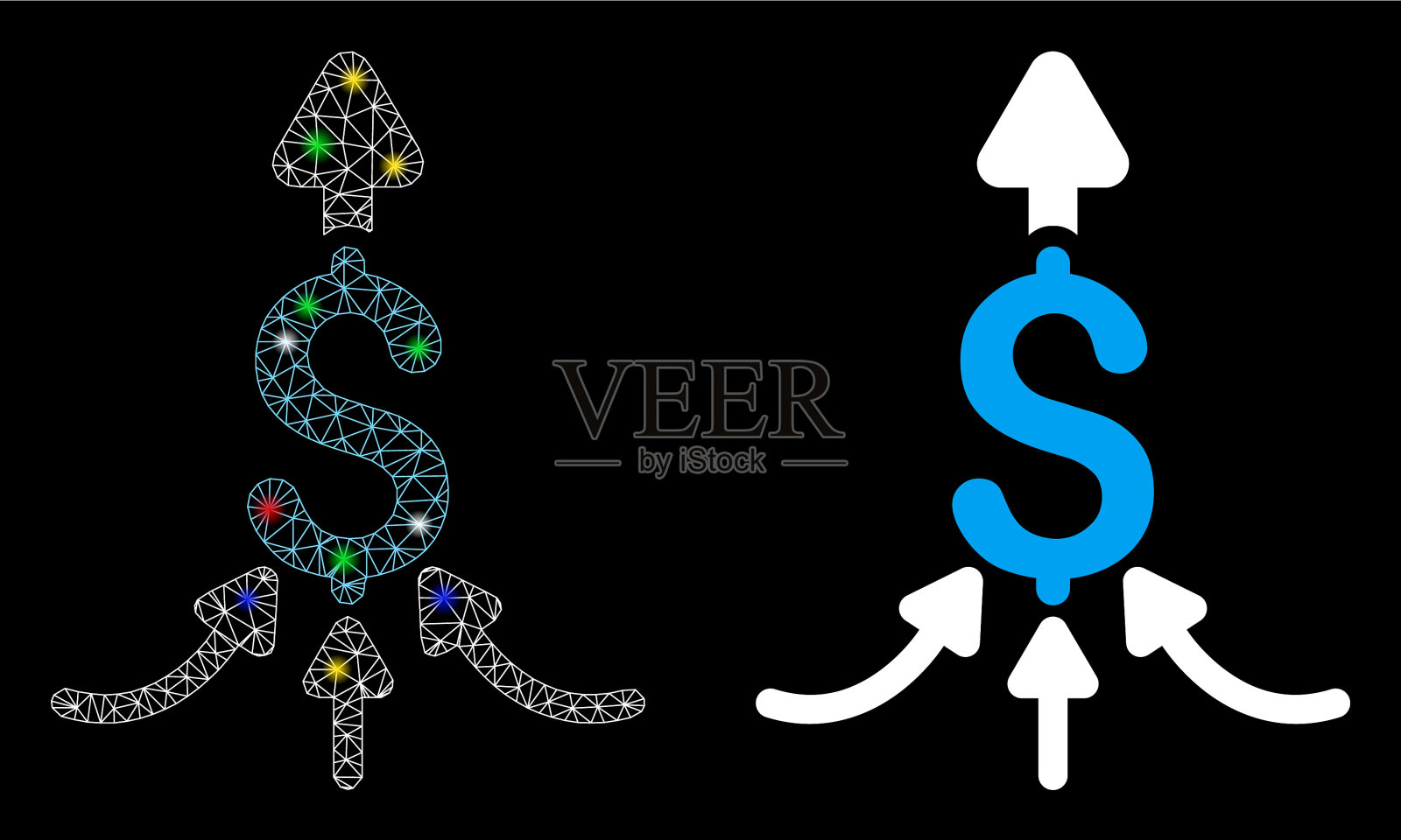 耀斑网体统一支付图标耀斑插画图片素材