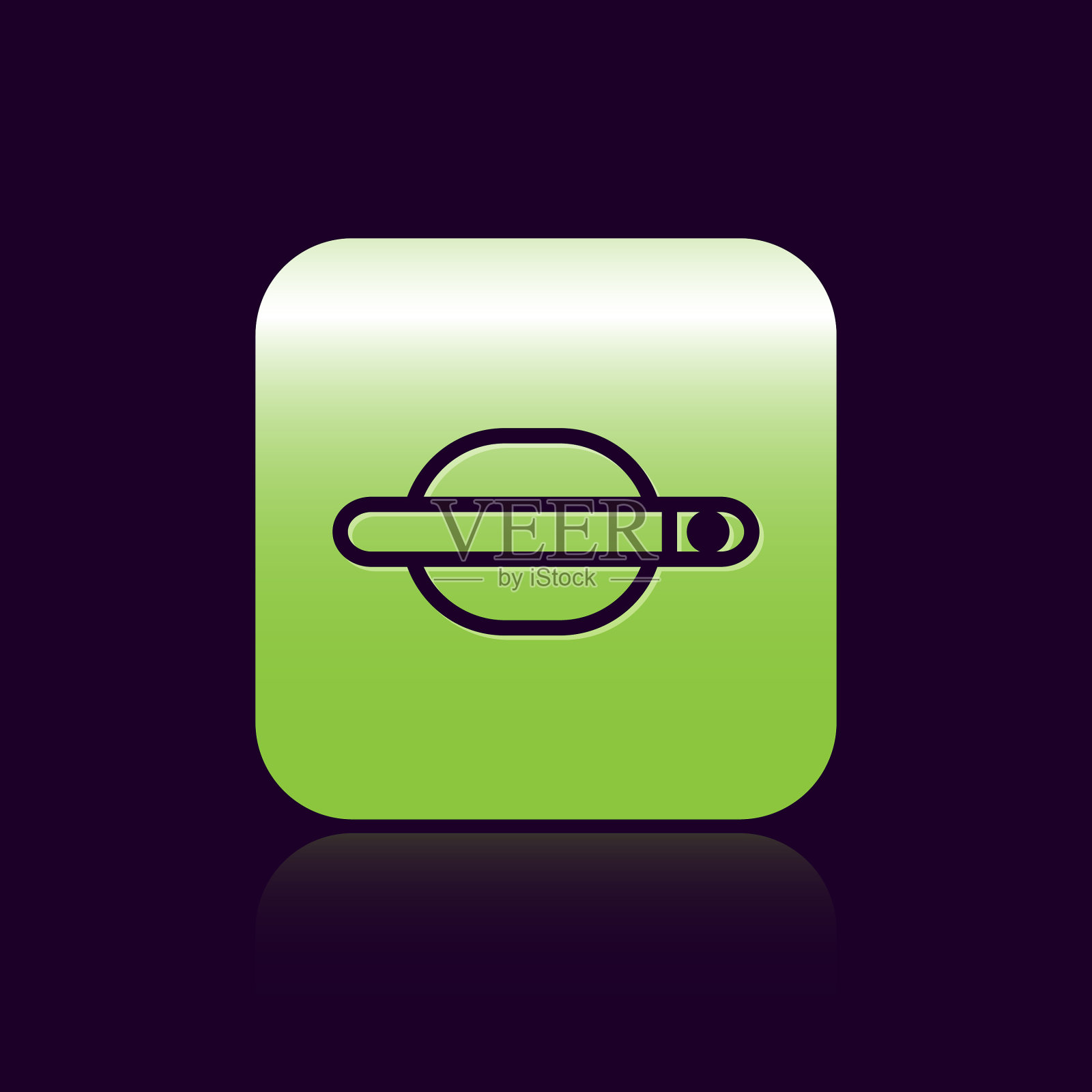 黑线车车门把手图标孤立在黑色上插画图片素材