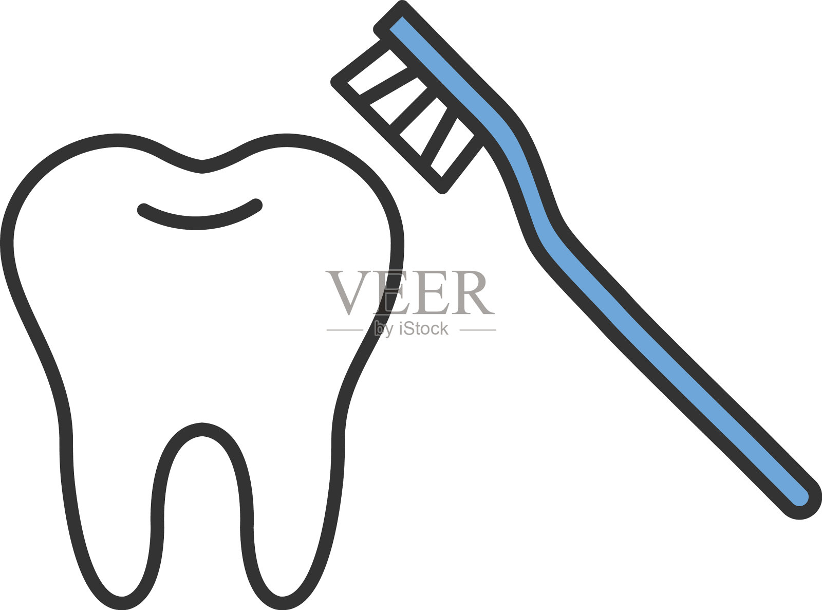 正确的刷牙颜色图标设计元素图片