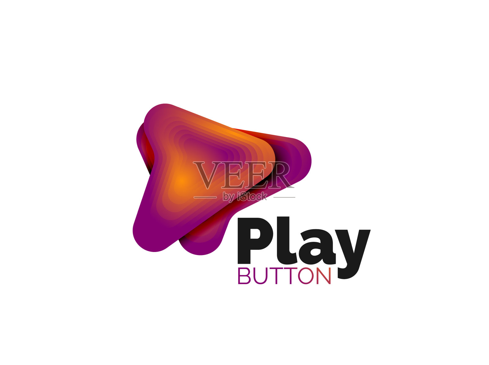 箭头标志模板或播放或下载按钮设计元素图片