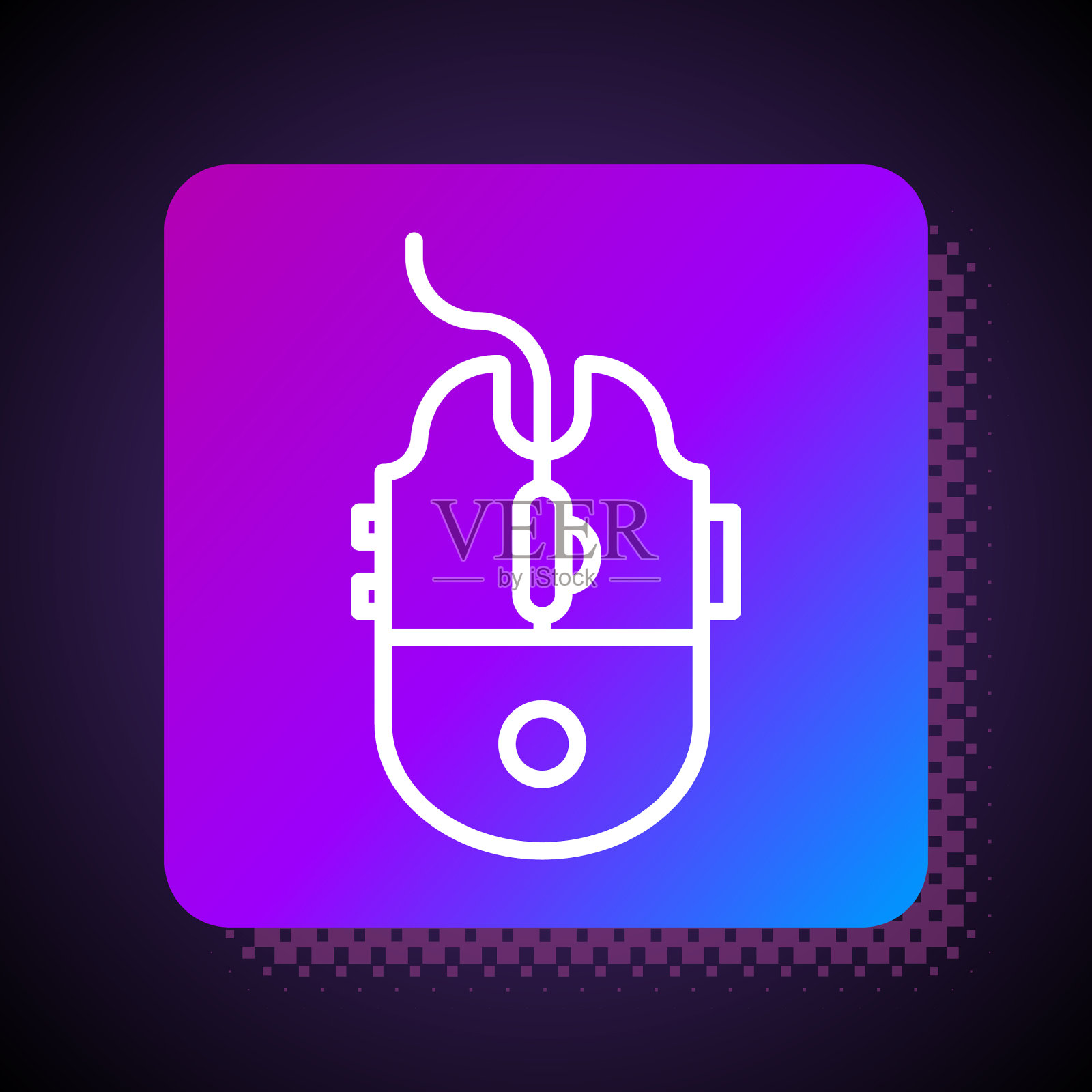 电脑鼠标白线游戏图标隔离开插画图片素材