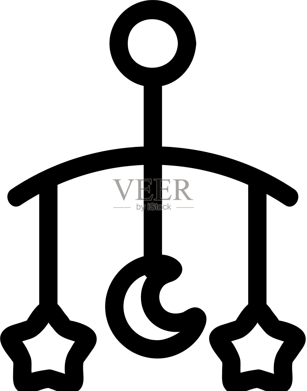 玩具超过卷轴图标孤立的轮廓设计元素图片